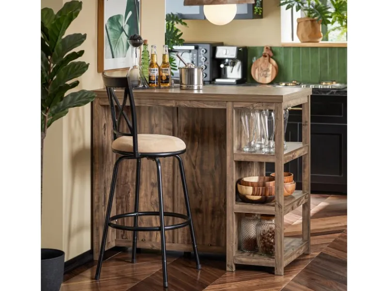 SoBuy Kücheninseln|Küchenschränke<Kücheninsel Freistehend Küchenschrank Sideboard Buffet Vintage SVW20-N