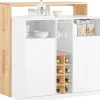 SoBuy Kücheninsel Küchenschrank Kommode Sideboard Buffet KNL07-WN< Kücheninseln