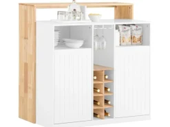 SoBuy Kücheninsel Küchenschrank Kommode Sideboard Buffet KNL07-WN< Kücheninseln
