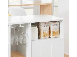 SoBuy Kücheninsel Küchenschrank Kommode Sideboard Buffet KNL07-WN< Kücheninseln