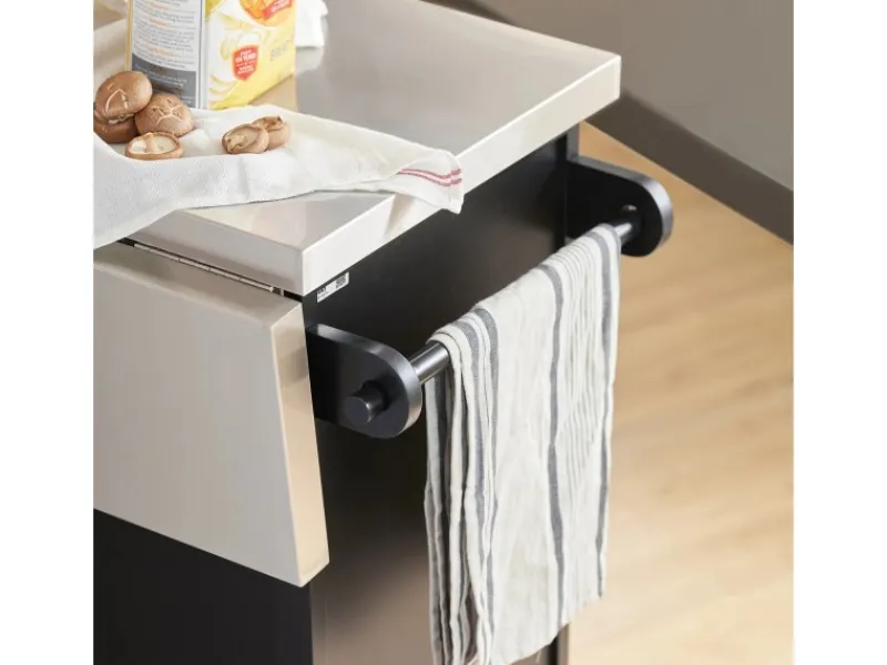 SoBuy Kücheninseln|Servierwagen<Kücheninsel Küchenwagen Küchenschrank Servierwagen Schwarz FKW71-SCH