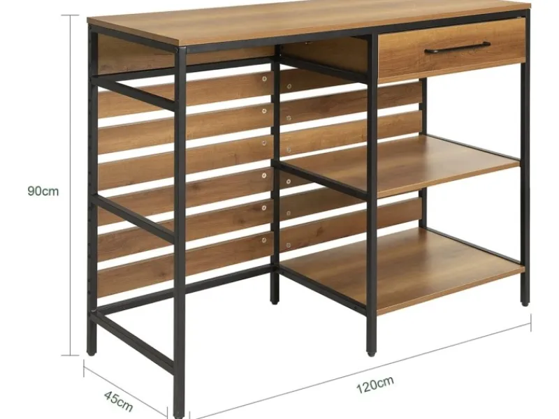 SoBuy Kücheninsel Sideboard Kommode Küchenschrank Flurschrank Vintage FSB71-PF< Kücheninseln