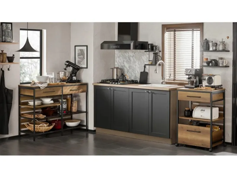 Discount SoBuy Kücheninsel Sideboard mit Schublade Kommode Küchenschrank Vintage FSB85-PF