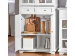 SoBuy Küchenschränke<Küchenschrank Hochschrank Badezimmerschrank Buffet Kommode FSB76-W