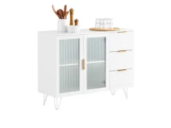 SoBuy Kücheninseln|Küchenschränke<Küchenschrank Kücheninsel Kommode Sideboard Bartisch Buffet FSB86-W
