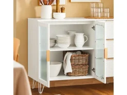SoBuy Kücheninseln|Küchenschränke<Küchenschrank Kücheninsel Kommode Sideboard Bartisch Buffet FSB86-W