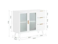 SoBuy Kücheninseln|Küchenschränke<Küchenschrank Kücheninsel Kommode Sideboard Bartisch Buffet FSB86-W