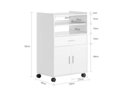 SoBuy Küchenschrank Küchenwagen Mikrowellenschrank Servierwagen FSB09-W< Servierwagen|Küchenschränke