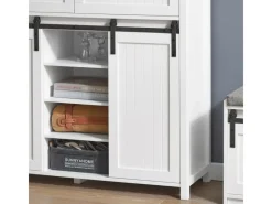 Online SoBuy Küchenschrank Sideboard mit Schiebetür Buffet Kommode Weiß FSB74-W