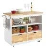 Clearance SoBuy Küchenwagen Kücheninsel Rollwagen Sideboard Servierwagen FKW107-WN