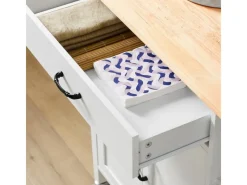 Sale SoBuy Küchenwagen mit Arbeitsplatte Küchenschrank Küchentrolley Weiß FKW103-WN