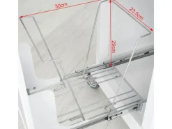 SoBuy Küchenwagen mit Edelstahltop Küchenschrank Rollwagen Weiß FKW33-W< Kücheninseln|Servierwagen
