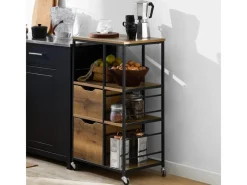 Outlet SoBuy Küchenwagen Servierwagen Rollwagen Barwagen Küchenregal FKW111-PF