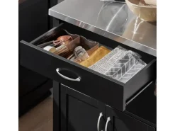 Best SoBuy Küchenwagen Servierwagen Küchenschrank Getränkewagen fürs Büro FKW22-SCH