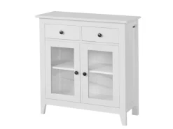SoBuy Küchenschränke<Kommode Flurschrank Sideboard mit 2 Türen Küchenschrank 80cm FSB05-W