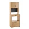 SoBuy Küchenschränke|Küchenregale<Mikrowellenschrank mit Pegboard Hochschrank Sideboard 60x170x40cm FSB98-N