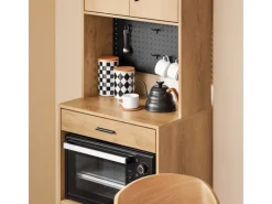 SoBuy Küchenschränke|Küchenregale<Mikrowellenschrank mit Pegboard Hochschrank Sideboard 60x170x40cm FSB98-N