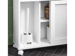 SoBuy Nischenregal Nischenschrank mit Rollen Küchenregal Rollwagen 20cm BZR119-W< Küchenregale|Küchenschränke