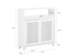 SoBuy Nischenregal Nischenschrank mit Rollen Küchenregal Rollwagen 20cm BZR119-W< Küchenregale|Küchenschränke