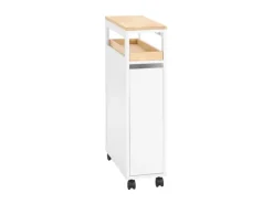 Best SoBuy Nischenwagen mit 3 Schubladen Schmal Küchenregal Natur 20x79x51cm NSR11-WN
