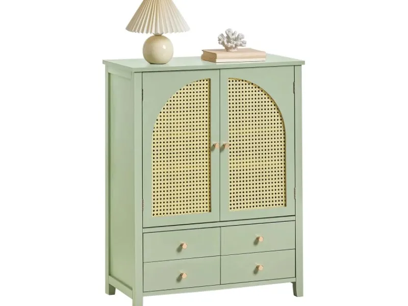 SoBuy Küchenschränke<Schuhschrank Küchenschrank Sideboard Kommode Grün FSB72-GR