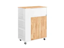 Clearance SoBuy Servierwagen Küchenwagen mit Schublade und Seitenregal Küchenschrank 70x90x40cm FKW132-WN