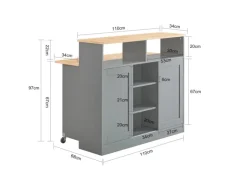 Discount SoBuy Sideboard Kücheninsel mit Arbeitsfläche Küchenschrank Kommode FSB36-HG