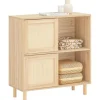 SoBuy Küchenschränke<Sideboard Kommode Küchenschrank Flurschrank Lowboard Natur FSB87-N