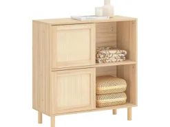 SoBuy Küchenschränke<Sideboard Kommode Küchenschrank Flurschrank Lowboard Natur FSB87-N