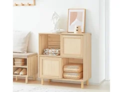 SoBuy Küchenschränke<Sideboard Kommode Küchenschrank Flurschrank Lowboard Natur FSB87-N