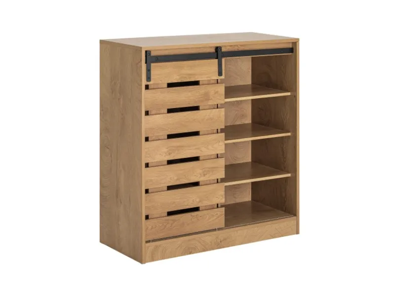 SoBuy Sideboard Schuhschrank Kommode Küchenschrank Flurschrank Lowboard FSB65-N< Küchenschränke