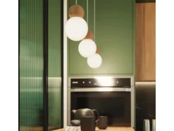 Sollux Lighting Hängeleuchte Pekka 3P Weiß/Naturfarbenes Holz< Kücheninseln