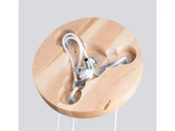Sollux Lighting Hängeleuchte Pekka 3P Weiß/Naturfarbenes Holz< Kücheninseln