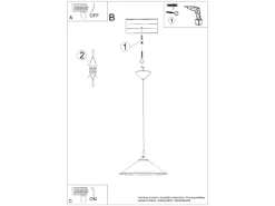 New Sollux Lighting Pendelleuchte Zuma Weiß