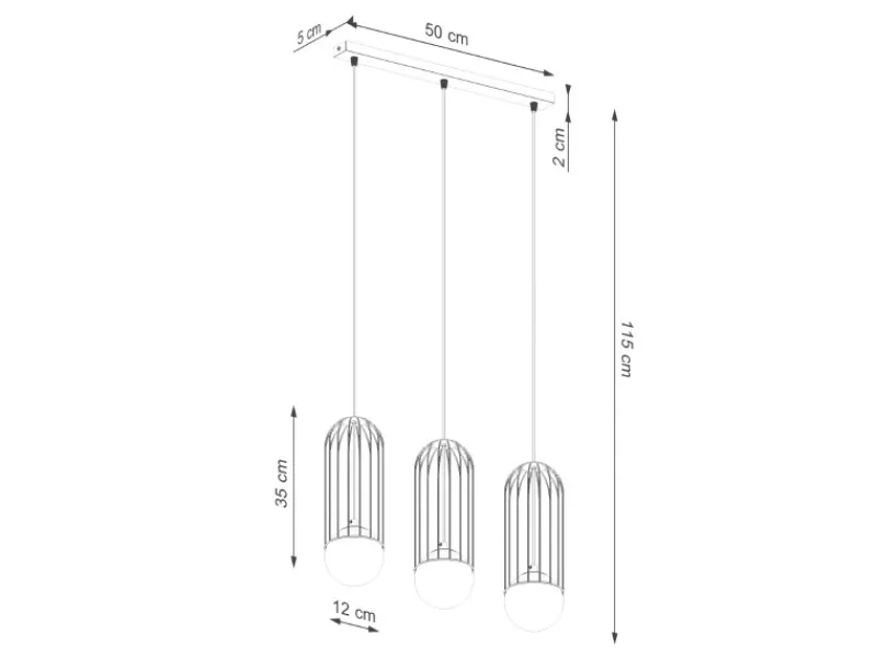 Sollux Kücheninseln<Lighting Pendelleuchte Brina 3L