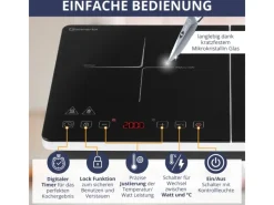 Kochfelder<Sommertal Induktionskochfeld  2er-Platte