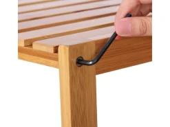 Songmics Küchenregale<Badregal 5 Ebenen 60 cm x 26 cm x 130 cm Naturfarben