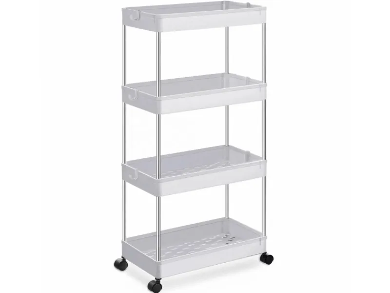 Songmics Küchenregal 4 Ebenen 22,2 cm x 40,3 cm x 86 cm Weiß< Servierwagen|Küchenregale