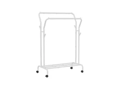 Songmics Wäschetrockner<Kleiderständer mit Rollen 52,5 cm x 103,5 cm x 155 cm Weiß