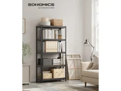 Songmics Küchenregale<Lagerregal 40 cm x 90 cm x 180 cm Braun-Schwarz
