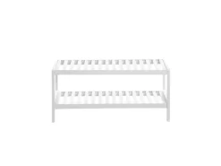 Songmics Küchenregale<Schuhregal Bambus 26 cm x 70 cm x 33 cm Weiß