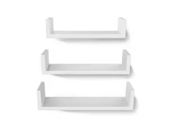 Songmics Schweberegal 3er Set Weiß< Küchenregale