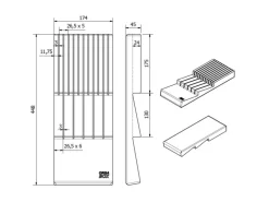 Discount SOTECH Bambus Messereinsatz 448 x 174 x 45 mm Für ORGA-BOX 1 Besteckeinsätze Ab 497 mm 600 mm Korpusbreite