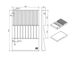SOTECH Bambus Messerhalter B310 x T473mm