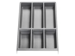 Sale SOTECH Besteckeinsatz SEPARADO Individual Genarbt 300 x 474 x 51 mm Schubladeneinsatz Ab 40cm Schrankbreite Silbergrau