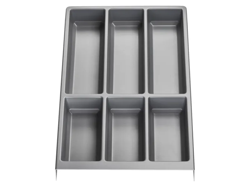 Sale SOTECH Besteckeinsatz SEPARADO Individual Genarbt 300 x 474 x 51 mm Schubladeneinsatz Ab 40cm Schrankbreite Silbergrau