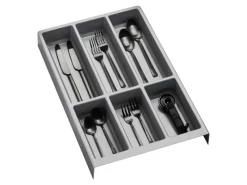 Sale SOTECH Besteckeinsatz SEPARADO Individual Genarbt 300 x 474 x 51 mm Schubladeneinsatz Ab 40cm Schrankbreite Silbergrau