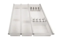 Best SOTECH Cuisio Besteckeinsatz 600 mm Höhe 55 mm Transluzent Weiß mit Messerblock