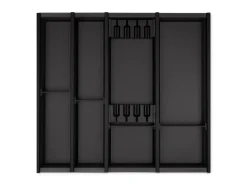 SOTECH Cuisio Besteckeinsatz 55mm Höhe Transluzent Anthrazit mit Messerblock Für Blum Legrabox 473mm Korpusbreite 600mm
