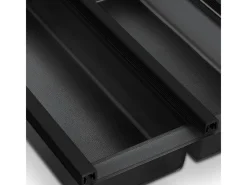 Clearance SOTECH Cuisio Besteckeinsatz Höhe 55mm Transluzent Anthrazit mit Messerblock Für Blum Legrabox 473mm Korpusbreite 1000mm